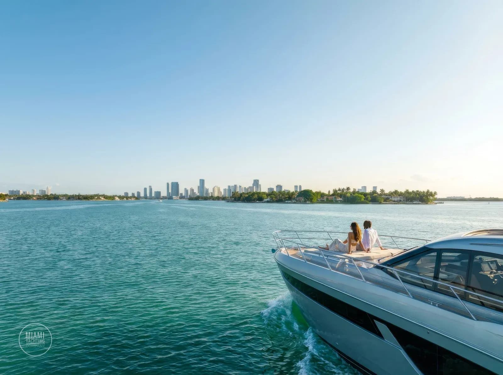 Private boat tour on Biscayne Bay with Miami skyline