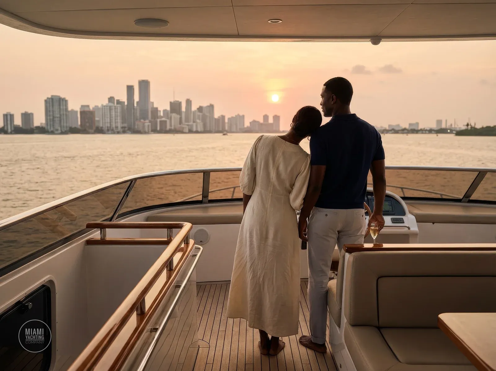 Private sunset yacht cruise on Biscayne Bay, Miami