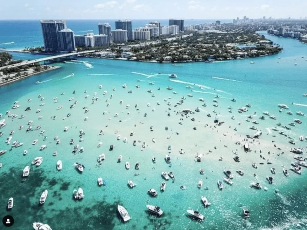 Best Sandbars in Miami by Boat: Nixon Beach
