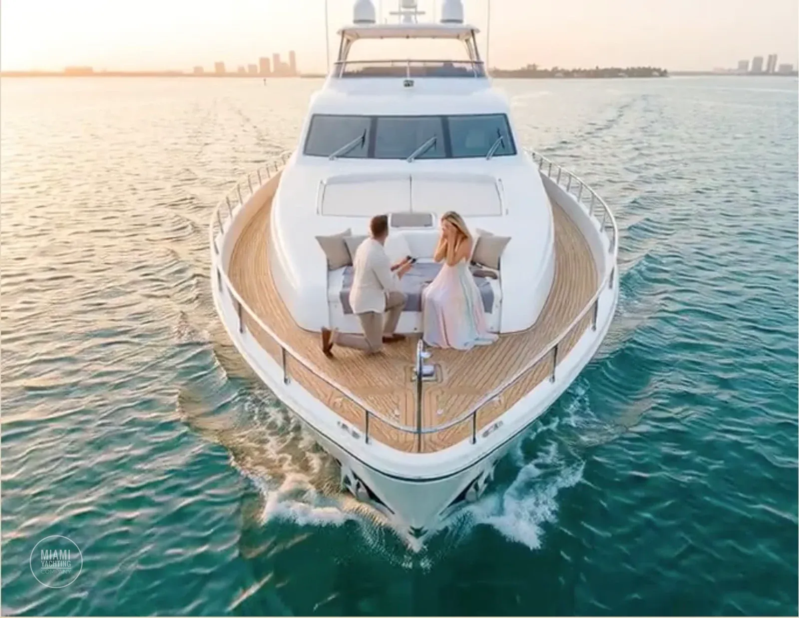Drone video of yacht party